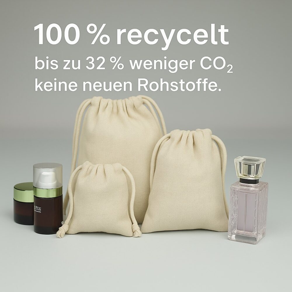Beutel aus recyceltem Leinen