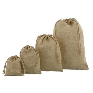 jute drawstring bolsa